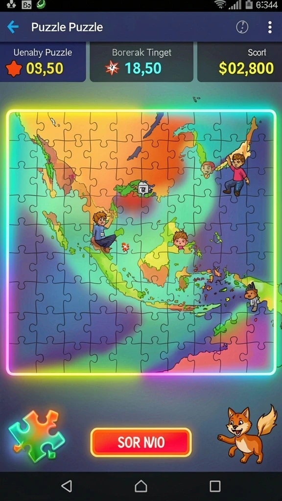 anoboy - Tampilan level yang penuh warna dan menggugah selera.